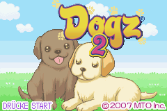 Dogz 2 title screen for GameBoy Advance